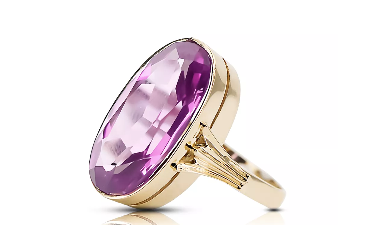 Amethyst 14K Yellow gold Ring Vintage vrc113y